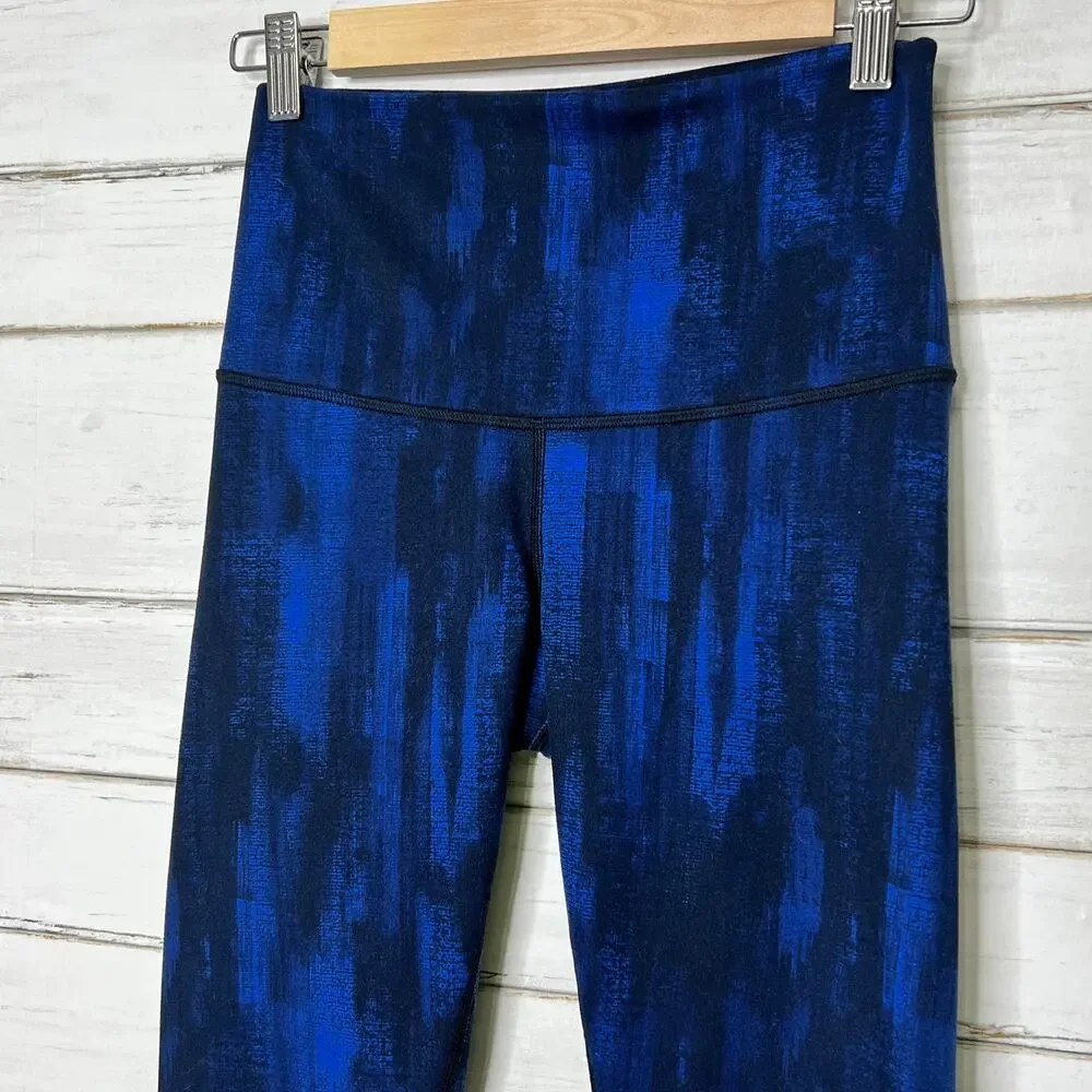 Lululemon Wonder Under Pant Roll Down Luon Nightsky Blue Leggings Size 6